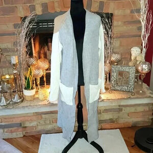 Elan Color Block Long Sweater